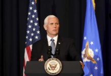 Pence speaks at memorial service for Yeager in West Virginia