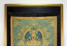 Beautiful Chinese Qing Dynasty embroidered tapestry, nicely framed, brings $12,500 at Bruneau & Co. Auctioneers, Jan. 28