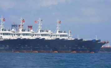 South China Sea: Philippine fighters fly over Chinese flotilla in disputed waters