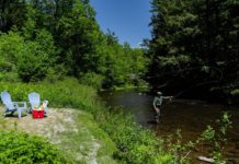 Secure and sophisticated Maine woods hideout is just outside of Portland