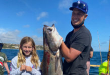 11-year-old and her dad reel in a 56-pound white seabass – Orange County Register