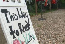 The river rushes and business slows in New Hartford and CT