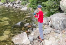 Taking trout in the Rocky Mountains