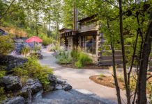 Old West Greets New At One-Of-A-Kind Chinked Log Home In Bigfork, Montana