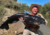 Fly fish angler reels in potential world-record blue catfish in Texas river