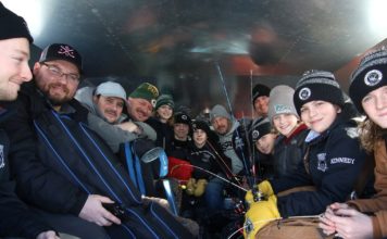 Hockey team faces off with walleyes on trip to Warroad