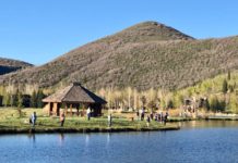 Fly fishing casting clinic held at the Deer Valley Ponds