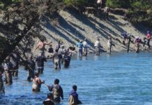 Flossing for sockeye on the Russian River